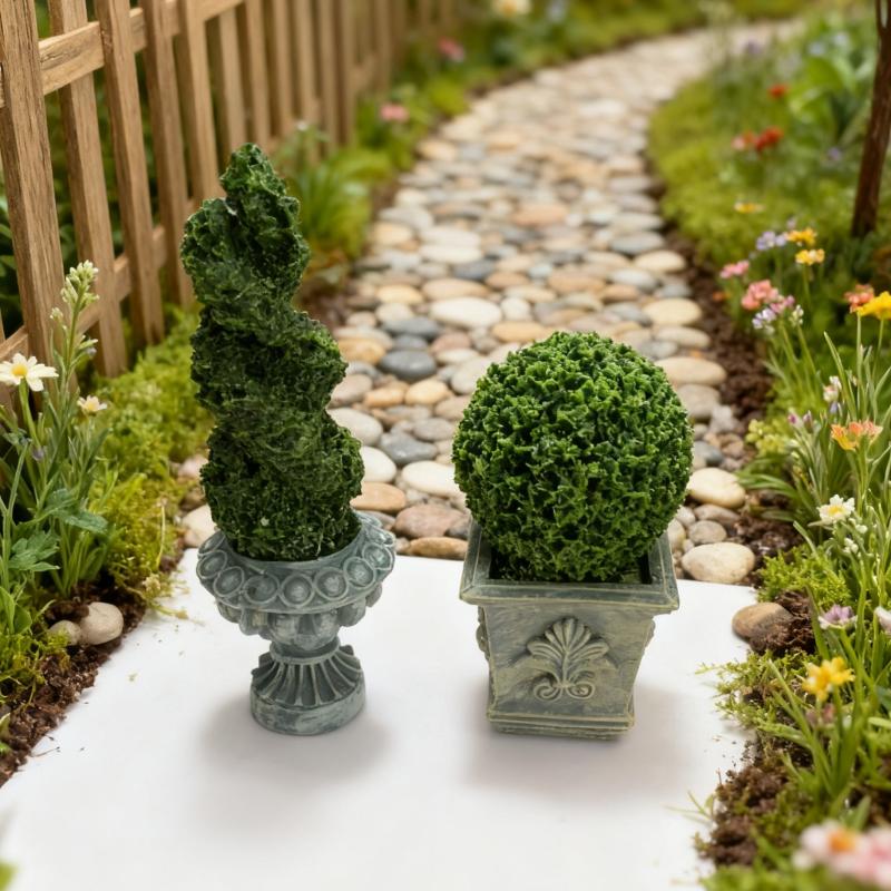 Bonsai Garden House - نموذج نبات أخضر محاكي لبيت الدمى