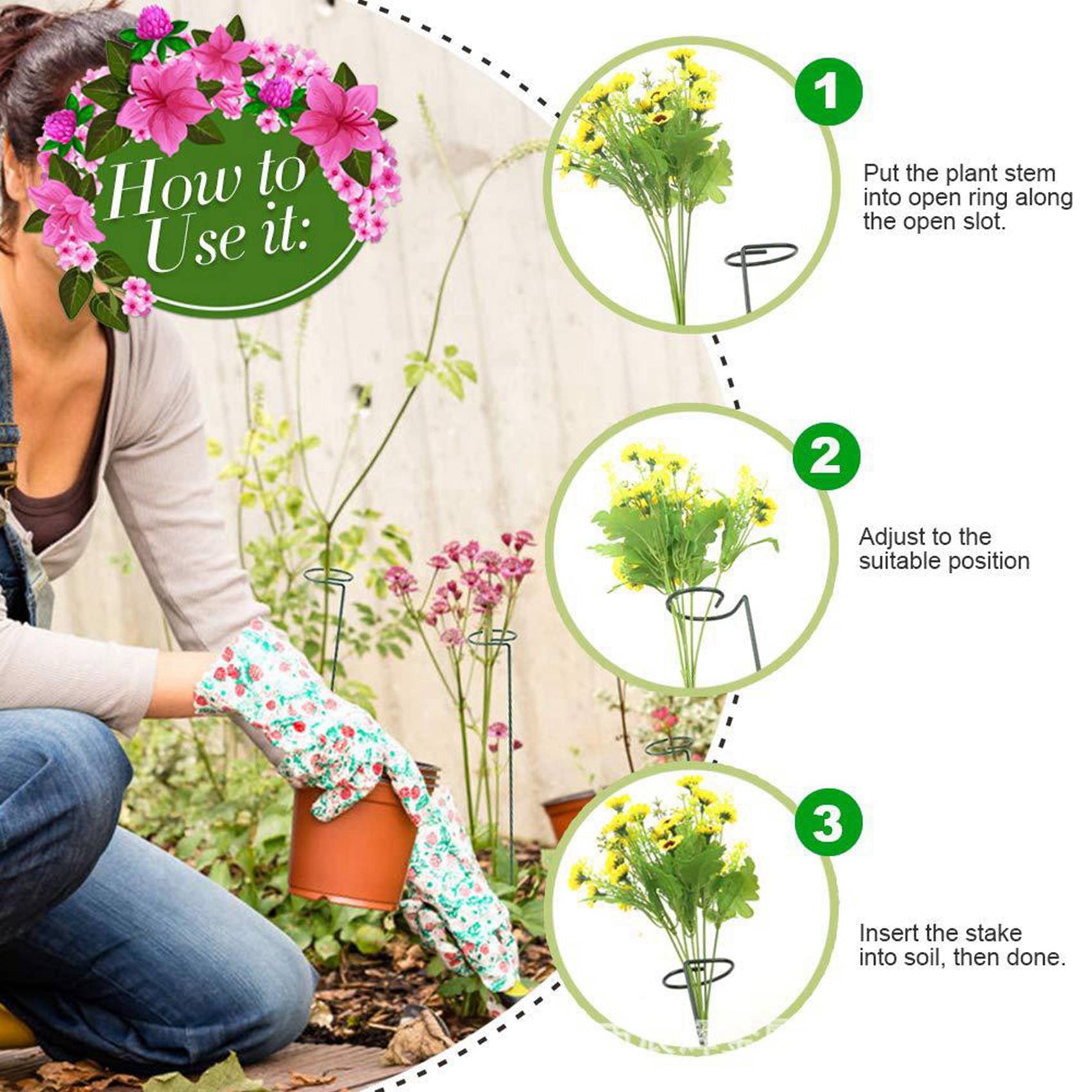 AB33-16PCS حامل دعم النباتات ا - مراجعة Bonsai Garden Backyard وسعره