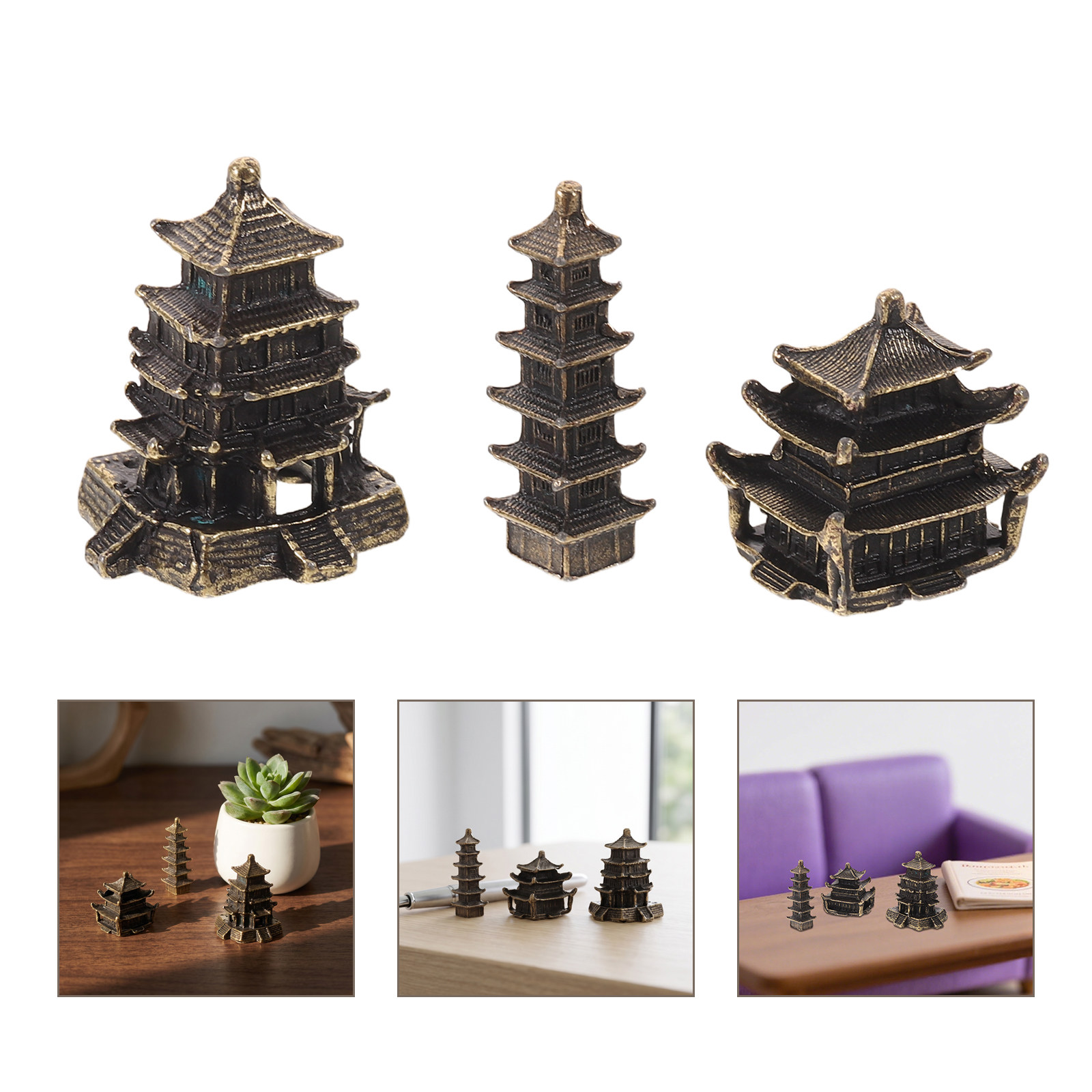3 قطع من النحاس على شكل باغودا - مراجعة Bonsai Garden Desk وسعره